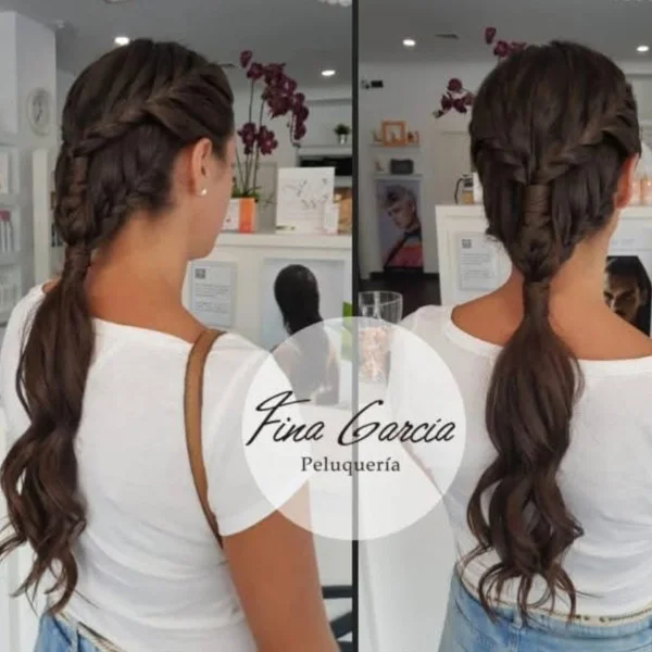 recogido trenza espiga fina garcia
